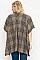 Posh Plaid Pattern Poncho