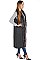 Elegant Soft Fur Collar Longline Vest