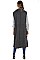Elegant Soft Fur Collar Longline Vest