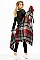 Pack of 12 pcs Plaid Oversized Square Blanket Scarves