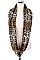 Pack of 12 Leopard Soft Fur Infinity Scarves