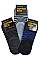 Pack of (12 Pieces) Assorted Striped Non-Slip Noshow Socks FM-GM134