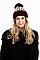 A DOZEN LEOPARD POMPOM BEANIES