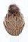 Pack of 12 (pieces) Assorted Fur Lining Pompom Cable Beanies