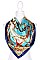 Pack of 12 (pieces) Assorted Feel Square Satin Scarves FMSFS163