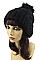 Pack of 6 (pieces) Assorted Soft Fur Pompom Mohair Beanie FM-AT225