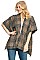 Posh Plaid Pattern Poncho