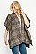 Posh Plaid Pattern Poncho