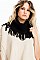 Pack of 12 Pcs Assorted Color Fringe Infinity Scarves