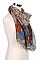 Pack of (12 Pieces) Assorted Color Trendy Leaves Print Scarves FM-JCS8002