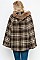 Posh Plaid Pattern Poncho