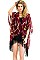 Pretty Butterfly Print Tassel Kimono FM-KSF212