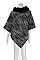 Stylish Fur Collar Poncho FM-AO6081