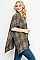 Posh Plaid Pattern Poncho