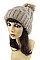 Pack of 6 (pieces) Assorted Soft Fur Pompom Mohair Beanie FM-AT225