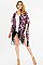 Stylish Feather Print Tassel Kimono FM-KSF209