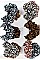 Pack of 12 (pieces) Assorted 2-pc Leopard Scrunchie Sets FMH326