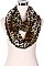 Pack of 12 Leopard Soft Fur Infinity Scarves