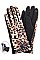 Pack of 4 Pairs Cheetah Print Touch Screen Gloves
