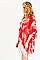 Chic Palm Print Tassel Kimono FM-KSF211