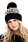 A DOZEN LEOPARD POMPOM BEANIES