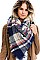 Pack of 6 Plaid Oversized Square Blanket Scarves