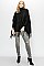 Turtleneck Poncho with Tassel
