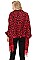 LEOPARD PRINT TASSEL PONCHO
