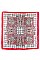 Pack of 12 (pieces) Assorted Silk Feel Square Satin Scarves FMSFS152
