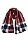 Pack of 12 pieces Elegant Plaid Woven Scarves FM-SP4492