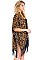 Snug Animal Print Tassel Kimono FM-KSF219