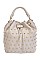 Chic Bucket Clutch With Star Studded