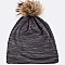 Raccoon PomPom Cotton Slouchy Beanie LA-EXP1001