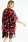 Pretty Butterfly Print Tassel Kimono FM-KSF212