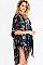 Pretty Butterfly Print Tassel Kimono FM-KSF212