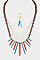 Gem Stone Spike Beads Necklace Set