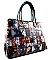 Hardware Accent Patent Fashion Magazine Print Tote