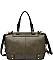 STYLISH FAUX LEATHER BROADWAY SATCHEL BAG JY10427CML