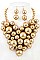 CRYSTAL BALLS BIB NECKLACE SET