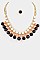 LAYERED BALL STONE BIB NECKLACE SET