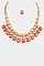 LAYERED BALL STONE BIB NECKLACE SET