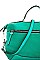 LUXURY FASHION SIDE CLIP LOOSE FIT SATCHEL WITH LONG STRAP