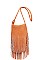 STYLISH WINONA SUEDE LAYERED FRINGE CROSSBODY BAG JY10888ML