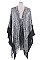 TWO TONE FRONT OPEN FRINGE KIMONO