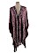 TWO TONE FRONT OPEN FRINGE KIMONO