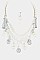 CHARMS IN LAYERED CHAINS AND PEARLS NECKLACE SET