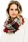 Pack of 12 Pcs Assorted Color Plaid Pattern Infinity Scarves