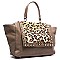 New Leopard Twist Lock Tote