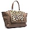 New Leopard Twist Lock Tote