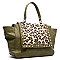 New Leopard Twist Lock Tote